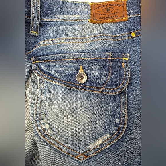 Lucky Rider Distressed Jeans, Women's Size 14 - Picture 12 of 13